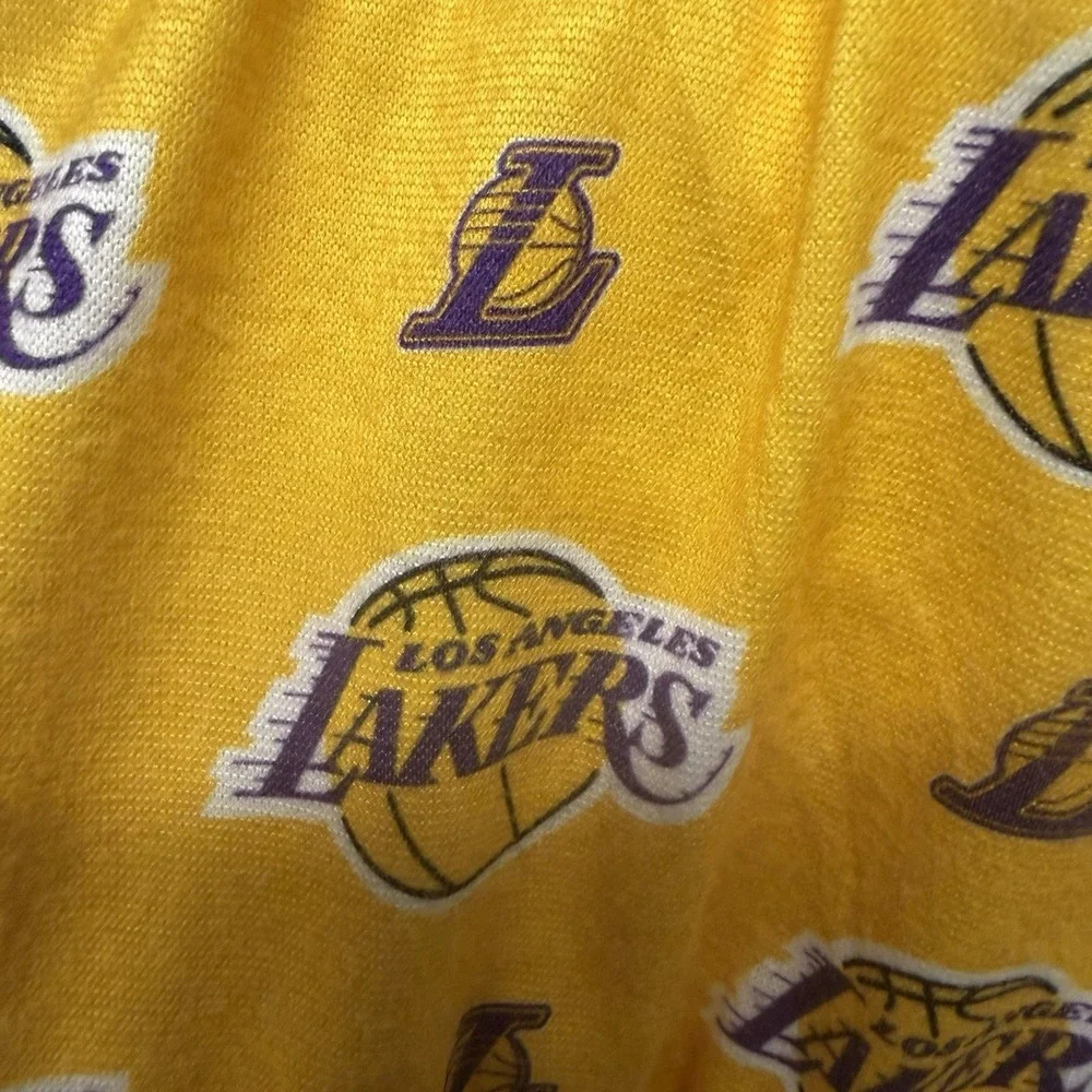 LOS‎ ANGELES LAKERS MENS SLEEP LOUNGE PAJAMA PANT XL POLYESTER YELLOW
